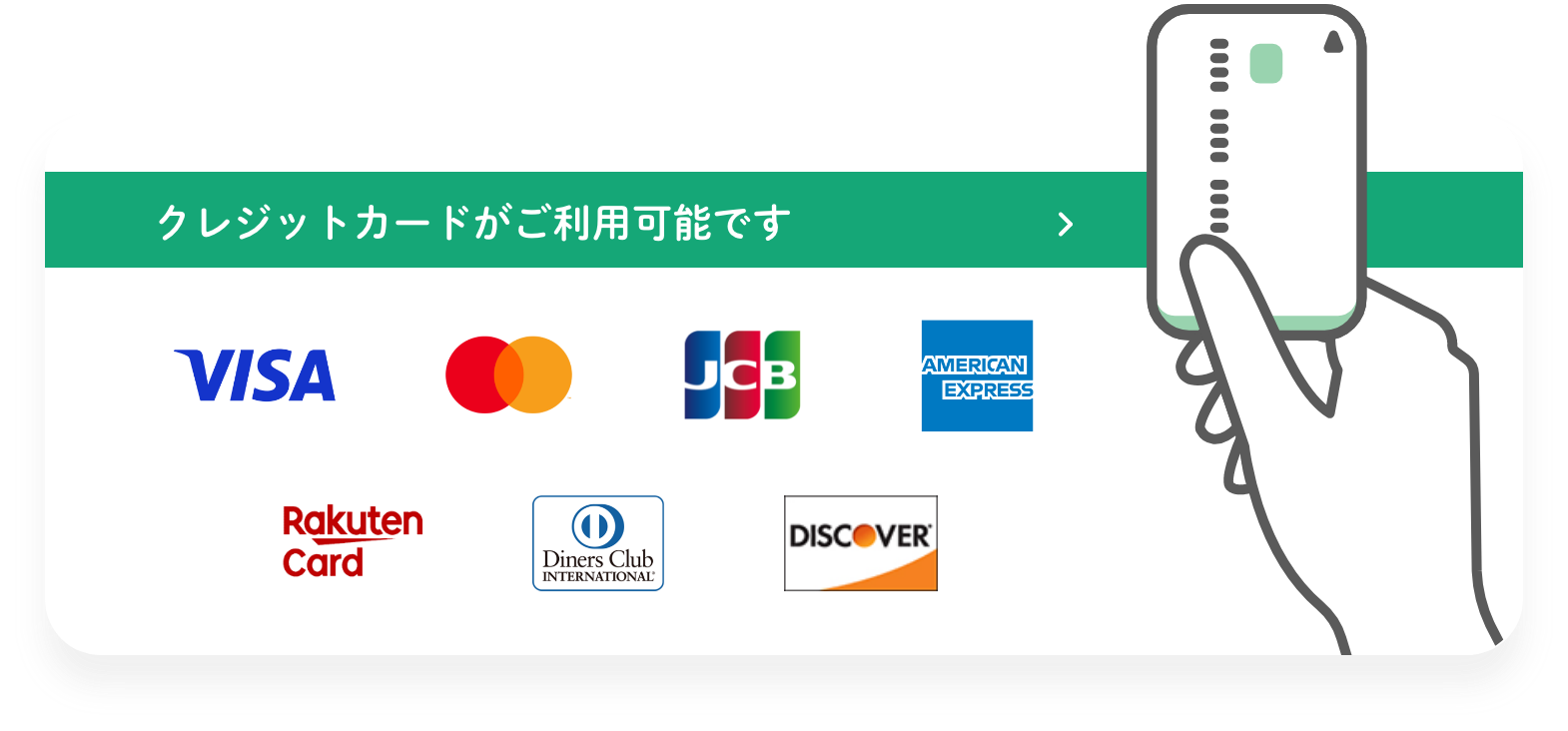 クレジットカード・電子マネーがご利用可能です